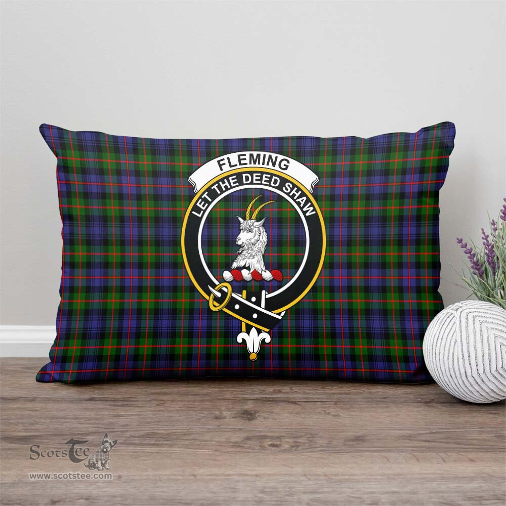 ScotsTee Shop Scottish Fleming Clan Crest Tartan Pillow/ Pillow Cover Tartan Accessories for Home