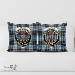 ScotsTee Shop Scottish Clark Ancient Clan Crest Tartan Pillow/ Pillow Cover Tartan Accessories for Home