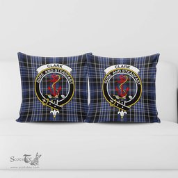 ScotsTee Shop Scottish Clark Clan Crest Tartan Pillow/ Pillow Cover Tartan Accessories for Home