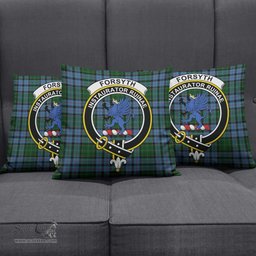 ScotsTee Shop Scottish Forsyth Clan Crest Tartan Pillow/ Pillow Cover Tartan Accessories for Home