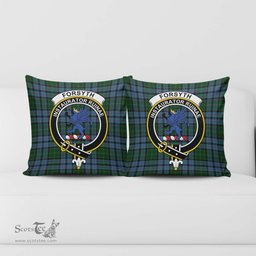ScotsTee Shop Scottish Forsyth Clan Crest Tartan Pillow/ Pillow Cover Tartan Accessories for Home