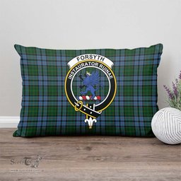 ScotsTee Shop Scottish Forsyth Clan Crest Tartan Pillow/ Pillow Cover Tartan Accessories for Home