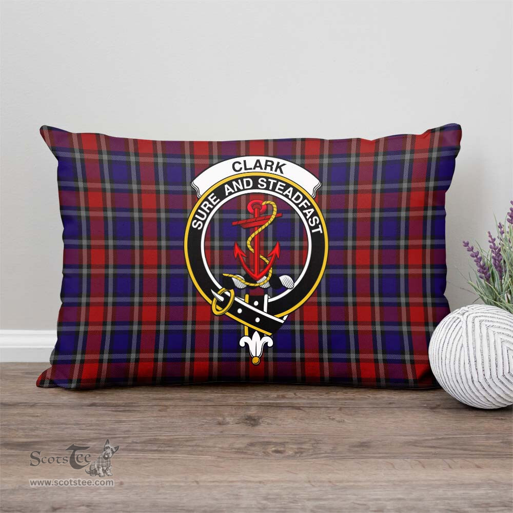 ScotsTee Shop Scottish Clark Red Clan Crest Tartan Pillow/ Pillow Cover Tartan Accessories for Home