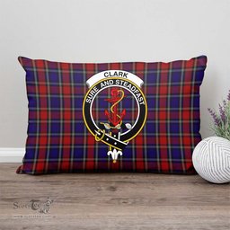 ScotsTee Shop Scottish Clark Red Clan Crest Tartan Pillow/ Pillow Cover Tartan Accessories for Home