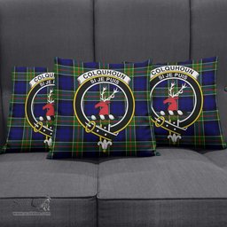 ScotsTee Shop Scottish Colquhoun Modern Clan Crest Tartan Pillow/ Pillow Cover Tartan Accessories for Home