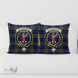 ScotsTee Shop Scottish Colquhoun Modern Clan Crest Tartan Pillow/ Pillow Cover Tartan Accessories for Home