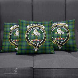 ScotsTee Shop Scottish Cranstoun Clan Crest Tartan Pillow/ Pillow Cover Tartan Accessories for Home