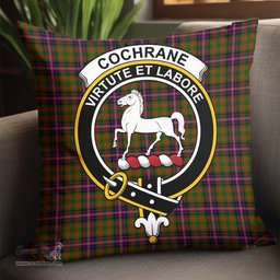ScotsTee Shop Scottish Cochrane Modern Clan Crest Tartan Pillow/ Pillow Cover Tartan Accessories for Home