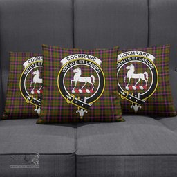 ScotsTee Shop Scottish Cochrane Modern Clan Crest Tartan Pillow/ Pillow Cover Tartan Accessories for Home