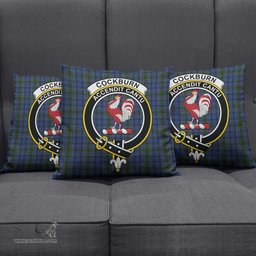ScotsTee Shop Scottish Cockburn Blue Clan Crest Tartan Pillow/ Pillow Cover Tartan Accessories for Home