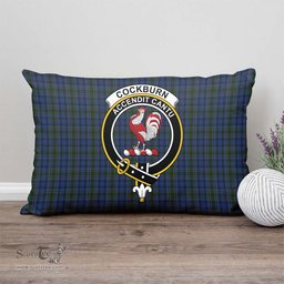 ScotsTee Shop Scottish Cockburn Blue Clan Crest Tartan Pillow/ Pillow Cover Tartan Accessories for Home