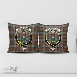 ScotsTee Shop Scottish Ferguson Weathered Clan Crest Tartan Pillow/ Pillow Cover Tartan Accessories for Home