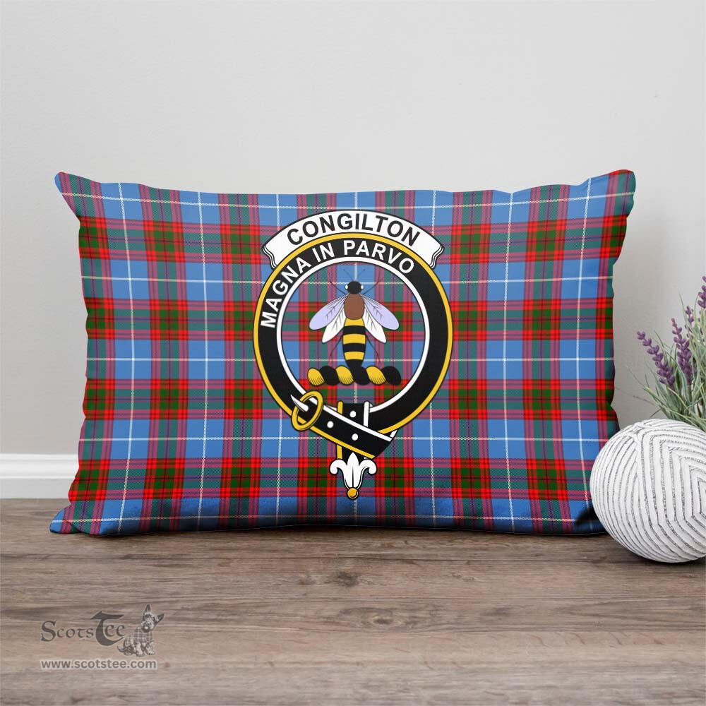 ScotsTee Shop Scottish Congilton Clan Crest Tartan Pillow/ Pillow Cover Tartan Accessories for Home