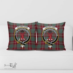 ScotsTee Shop Scottish Crawford Modern Clan Crest Tartan Pillow/ Pillow Cover Tartan Accessories for Home