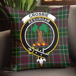 ScotsTee Shop Scottish Crosbie Clan Crest Tartan Pillow/ Pillow Cover Tartan Accessories for Home