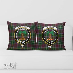 ScotsTee Shop Scottish Crosbie Clan Crest Tartan Pillow/ Pillow Cover Tartan Accessories for Home