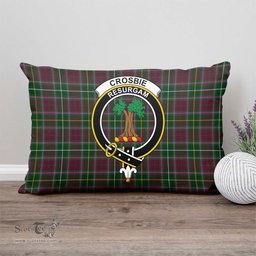 ScotsTee Shop Scottish Crosbie Clan Crest Tartan Pillow/ Pillow Cover Tartan Accessories for Home