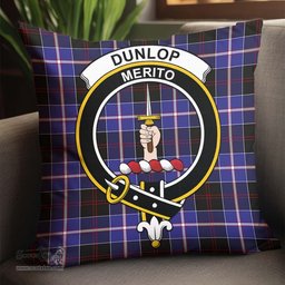 ScotsTee Shop Scottish Dunlop Modern Clan Crest Tartan Pillow/ Pillow Cover Tartan Accessories for Home