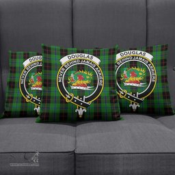 ScotsTee Shop Scottish Douglas Black Clan Crest Tartan Pillow/ Pillow Cover Tartan Accessories for Home
