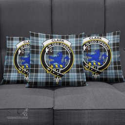 ScotsTee Shop Scottish Clark (Lion) Ancient Clan Crest Tartan Pillow/ Pillow Cover Tartan Accessories for Home