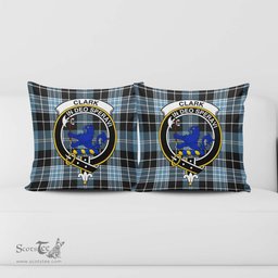 ScotsTee Shop Scottish Clark (Lion) Ancient Clan Crest Tartan Pillow/ Pillow Cover Tartan Accessories for Home