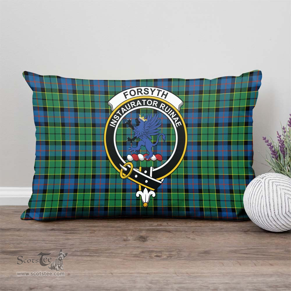 ScotsTee Shop Scottish Forsyth Ancient Clan Crest Tartan Pillow/ Pillow Cover Tartan Accessories for Home
