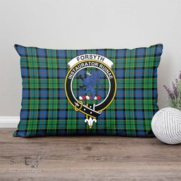 ScotsTee Shop Scottish Forsyth Ancient Clan Crest Tartan Pillow/ Pillow Cover Tartan Accessories for Home