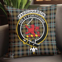 ScotsTee Shop Scottish Farquharson Weathered Clan Crest Tartan Pillow/ Pillow Cover Tartan Accessories for Home