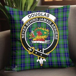 ScotsTee Shop Scottish Douglas Clan Crest Tartan Pillow/ Pillow Cover Tartan Accessories for Home