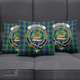 ScotsTee Shop Scottish Douglas Clan Crest Tartan Pillow/ Pillow Cover Tartan Accessories for Home