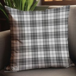 ScotsTee Shop Scottish Douglas Grey Modern Clan Tartan Pillow/ Pillow Cover Tartan Accessories for Home