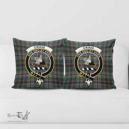ScotsTee Shop Scottish Craig Ancient Clan Crest Tartan Pillow/ Pillow Cover Tartan Accessories for Home