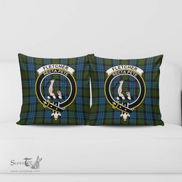 ScotsTee Shop Scottish Fletcher of Dunans Clan Crest Tartan Pillow/ Pillow Cover Tartan Accessories for Home