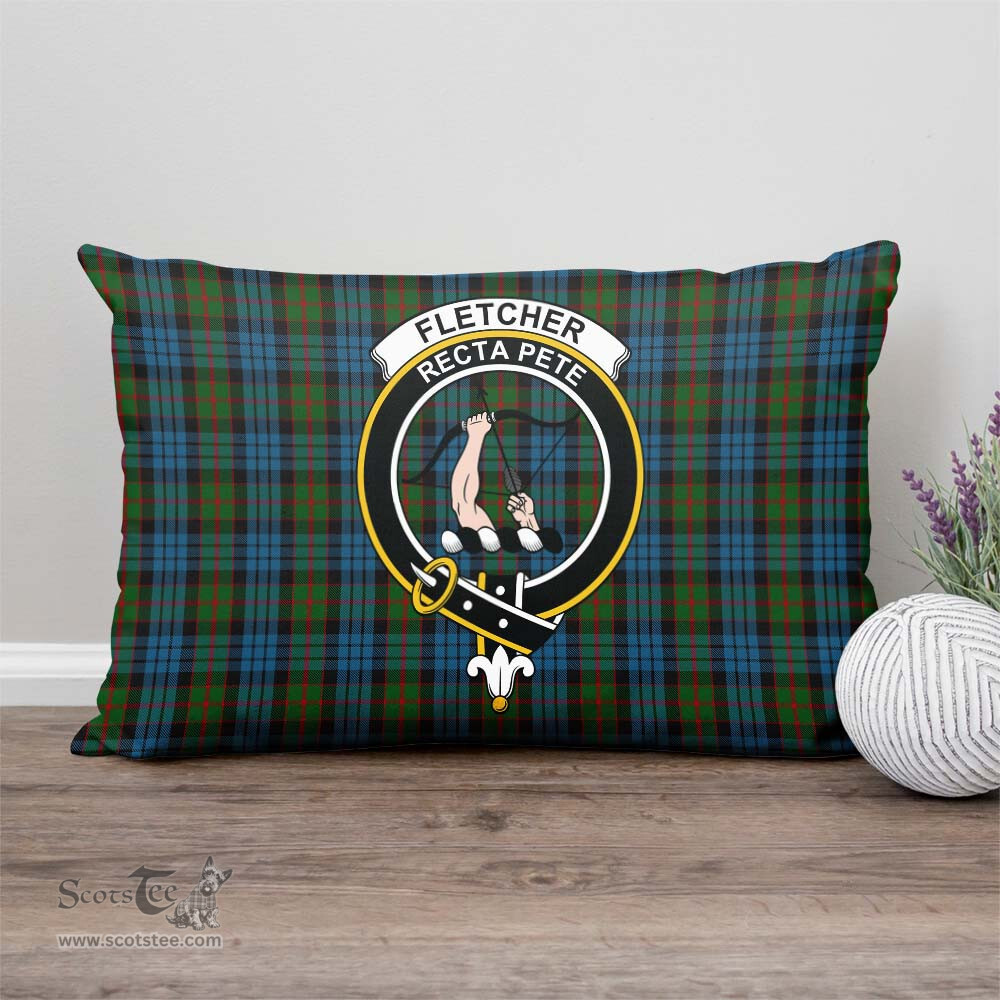 ScotsTee Shop Scottish Fletcher of Dunans Clan Crest Tartan Pillow/ Pillow Cover Tartan Accessories for Home