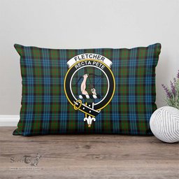 ScotsTee Shop Scottish Fletcher of Dunans Clan Crest Tartan Pillow/ Pillow Cover Tartan Accessories for Home