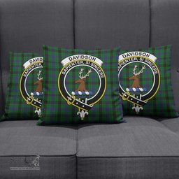 ScotsTee Shop Scottish Davidson Clan Crest Tartan Pillow/ Pillow Cover Tartan Accessories for Home