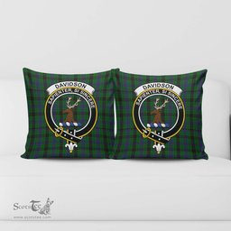 ScotsTee Shop Scottish Davidson Clan Crest Tartan Pillow/ Pillow Cover Tartan Accessories for Home