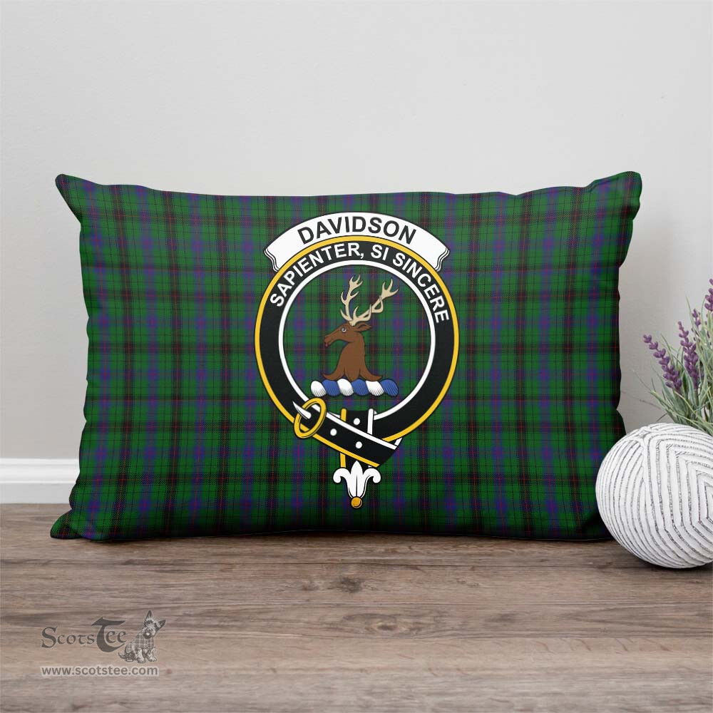 ScotsTee Shop Scottish Davidson Clan Crest Tartan Pillow/ Pillow Cover Tartan Accessories for Home