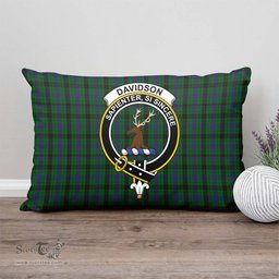 ScotsTee Shop Scottish Davidson Clan Crest Tartan Pillow/ Pillow Cover Tartan Accessories for Home
