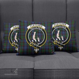 ScotsTee Shop Scottish Fletcher Clan Crest Tartan Pillow/ Pillow Cover Tartan Accessories for Home