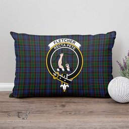 ScotsTee Shop Scottish Fletcher Clan Crest Tartan Pillow/ Pillow Cover Tartan Accessories for Home