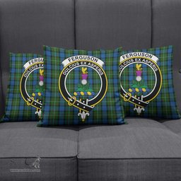 ScotsTee Shop Scottish Ferguson of Atholl Clan Crest Tartan Pillow/ Pillow Cover Tartan Accessories for Home