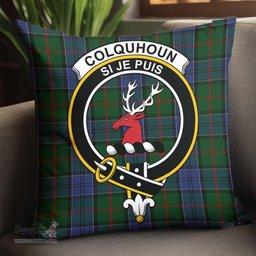 ScotsTee Shop Scottish Colquhoun Clan Crest Tartan Pillow/ Pillow Cover Tartan Accessories for Home