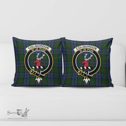 ScotsTee Shop Scottish Colquhoun Clan Crest Tartan Pillow/ Pillow Cover Tartan Accessories for Home