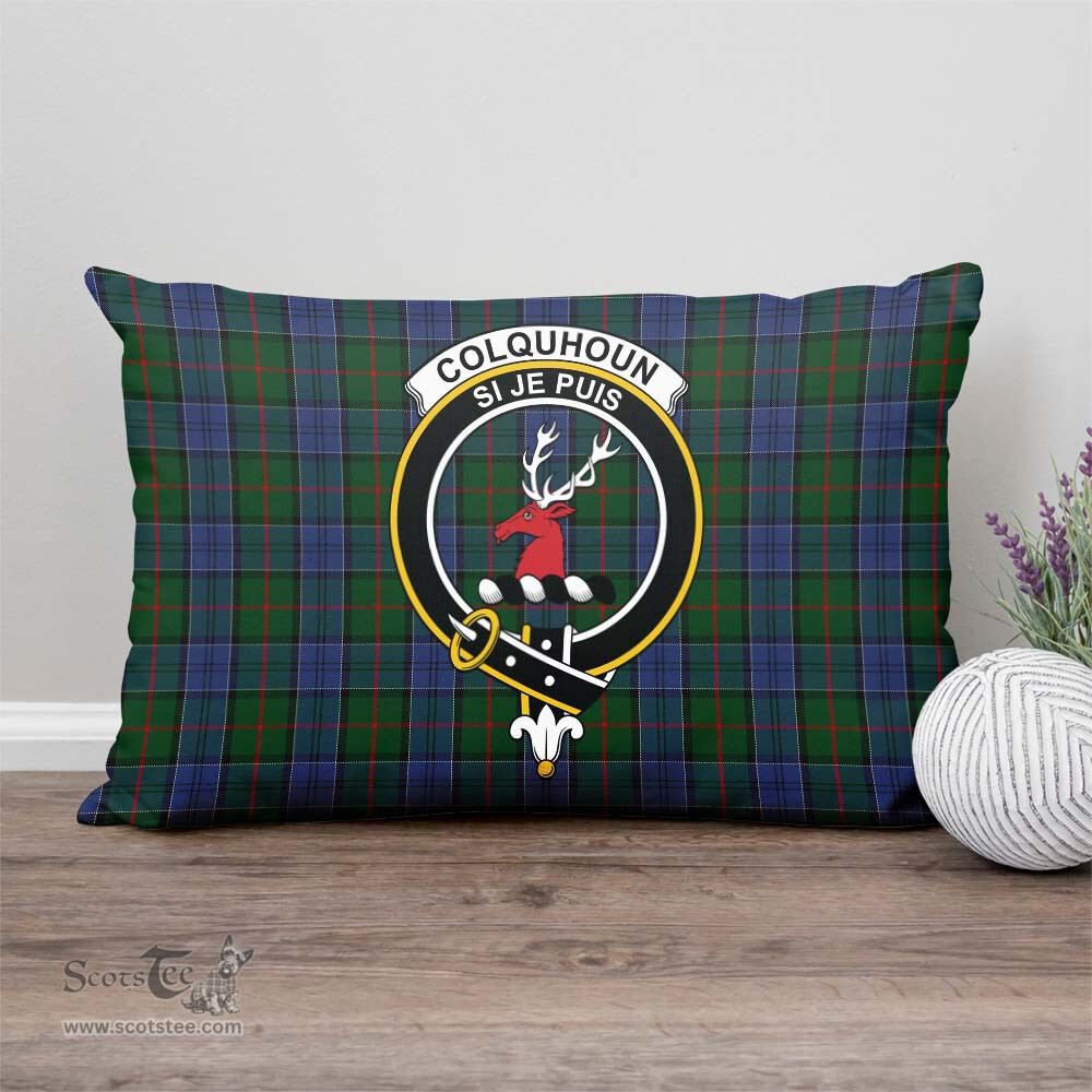 ScotsTee Shop Scottish Colquhoun Clan Crest Tartan Pillow/ Pillow Cover Tartan Accessories for Home