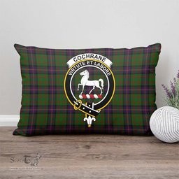 ScotsTee Shop Scottish Cochrane Clan Crest Tartan Pillow/ Pillow Cover Tartan Accessories for Home