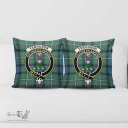 ScotsTee Shop Scottish Ferguson Ancient Clan Crest Tartan Pillow/ Pillow Cover Tartan Accessories for Home