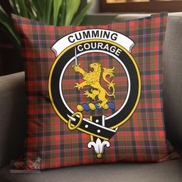 ScotsTee Shop Scottish Cumming Hunting Weathered Clan Crest Tartan Pillow/ Pillow Cover Tartan Accessories for Home