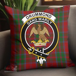 ScotsTee Shop Scottish Drummond Clan Crest Tartan Pillow/ Pillow Cover Tartan Accessories for Home