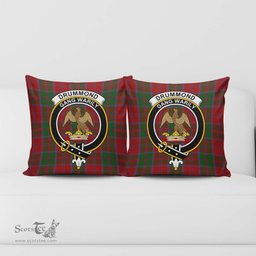 ScotsTee Shop Scottish Drummond Clan Crest Tartan Pillow/ Pillow Cover Tartan Accessories for Home